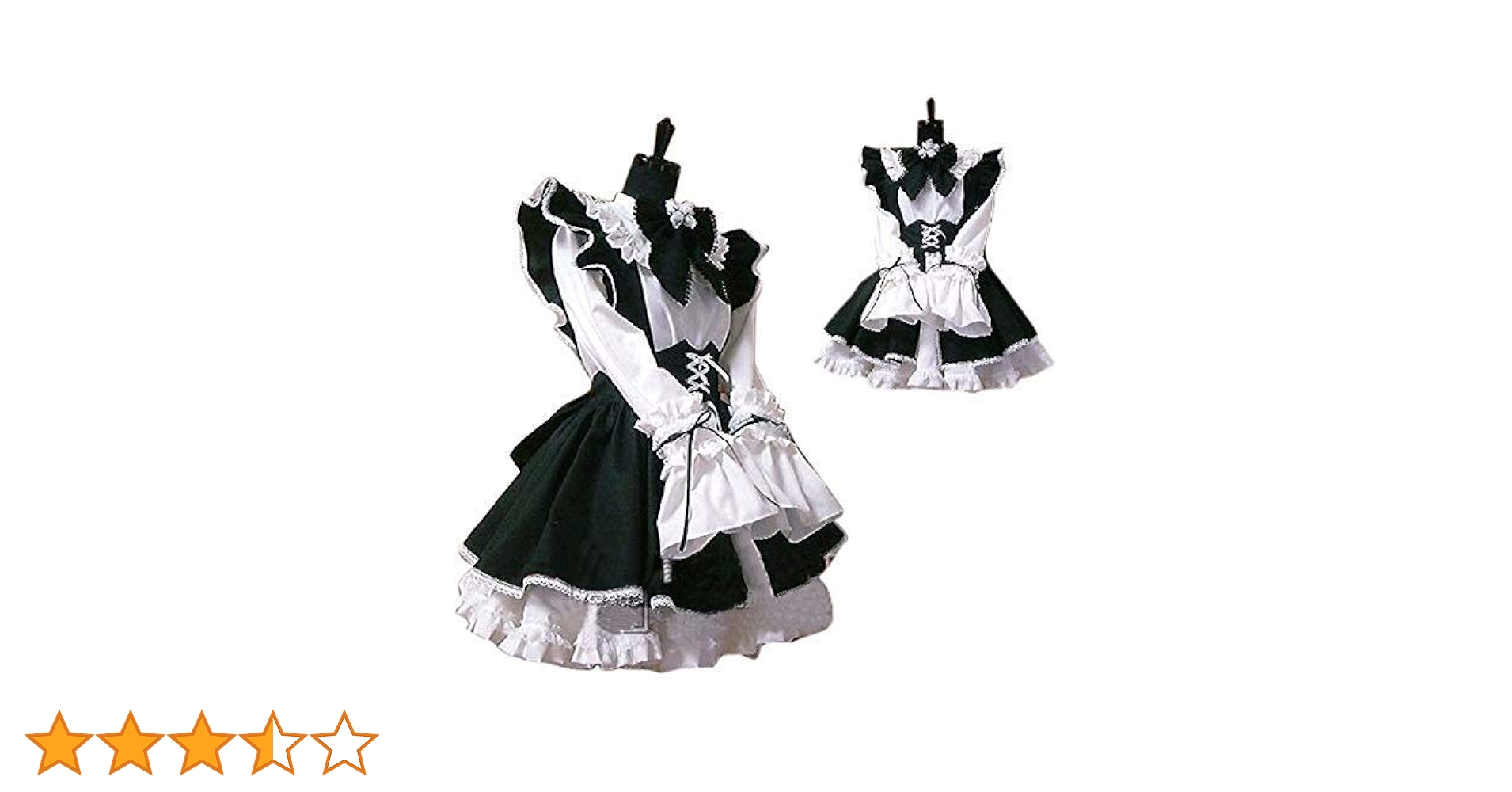 Amazon.co.jp: [ベストPRICE] 高級 本格志向 メイド 服 ゴスロリ